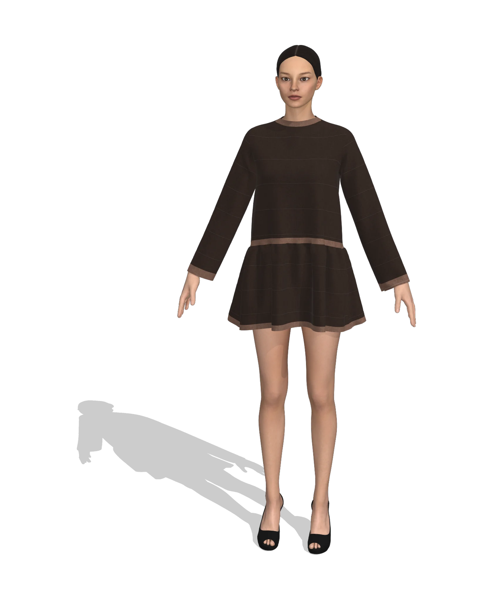 KDscion p41 full sleeve sheath dress